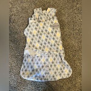 Halo SleepSack Swaddle in Gray and Yellow-Newborn